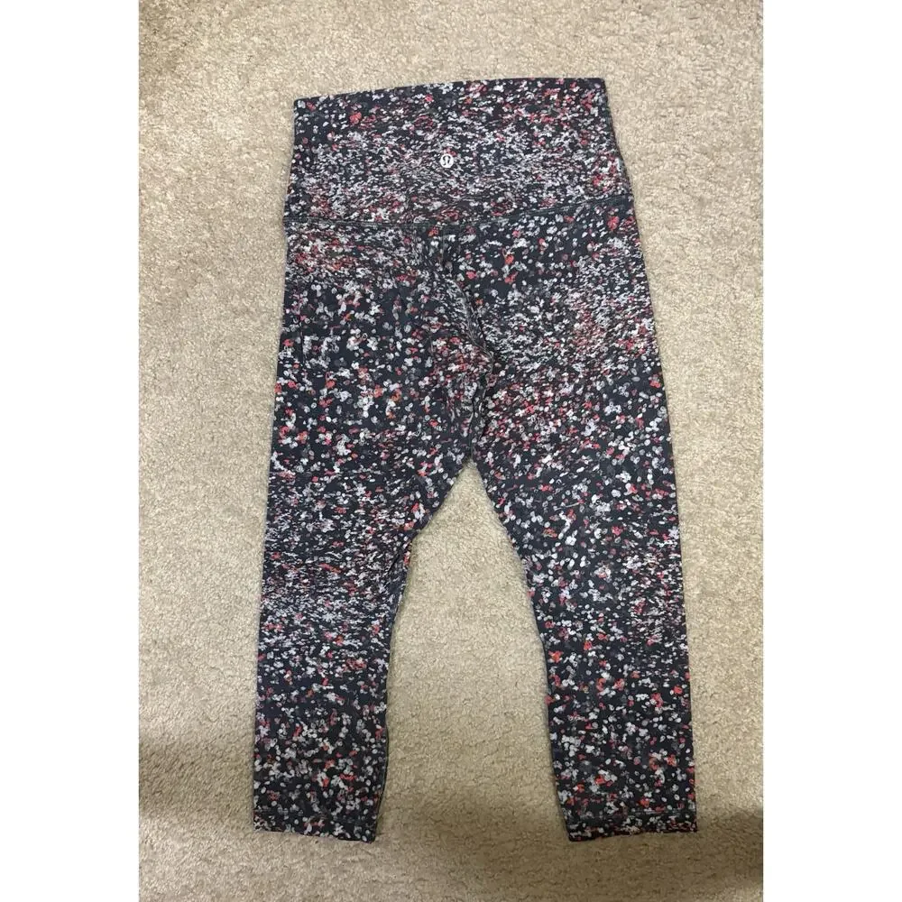 Lululemon Align High-Rise Cropped Leggings - Water Blossom Multi